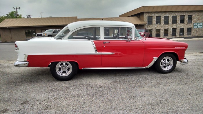 1955 Chevy passenger side view
