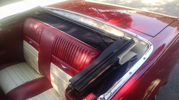1966 Mustang Convertible back seat with top down
