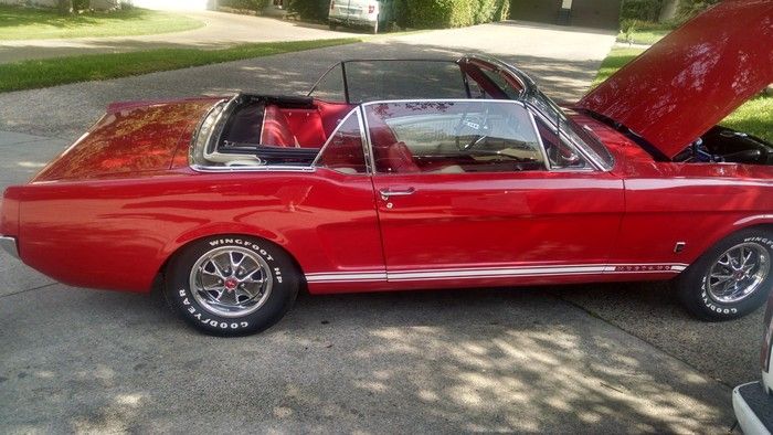 1966 Mustang Convertible passenger side view with windows up