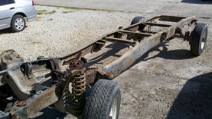 1967 Ford F350 complete frame with wheels still on