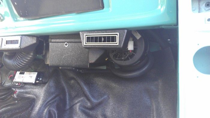 1967 Ford F350 Vintage Air vent and fan installed